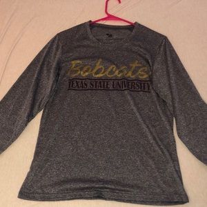 Texas State University long sleeve athletic shirt